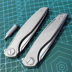 Shirogorov Knife Astrium 3.94" M390 Point Blade, TC4 Handles