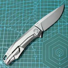 Shirogorov Knife Charles Marlow RKMP 3.54" M390 Point Blade, TC4 Handles