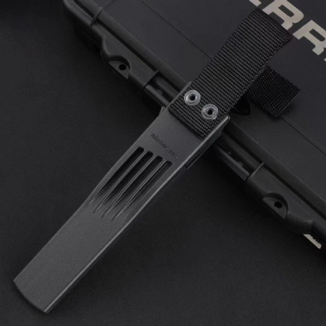 F2 Survival Fixed Blade Knife 4.33" Satin Lam.VG10 Blade, TPR Handle and Sheath
