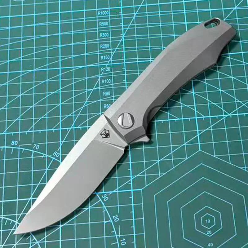 Shirogorov Knife Charles Marlow RKMP 3.54" M390 Point Blade, TC4 Handles