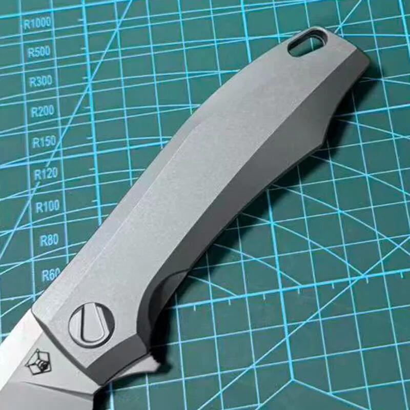 Shirogorov Knife Charles Marlow RKMP 3.54" M390 Point Blade, TC4 Handles