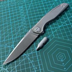 Shirogorov Knife Astrium 3.94" M390 Point Blade, TC4 Handles