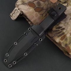 Cold Steel 49LCKD SRK Compact Survival Rescue Knife Fixed 5" Black SK-5 Blade, Kray-Ex Handle
