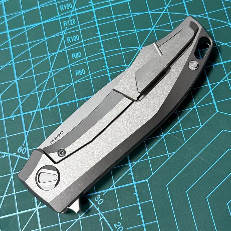 Shirogorov Knife Charles Marlow RKMP 3.54" M390 Point Blade, TC4 Handles
