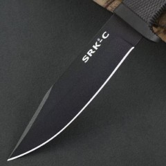 Cold Steel 49LCKD SRK Compact Survival Rescue Knife Fixed 5" Black SK-5 Blade, Kray-Ex Handle