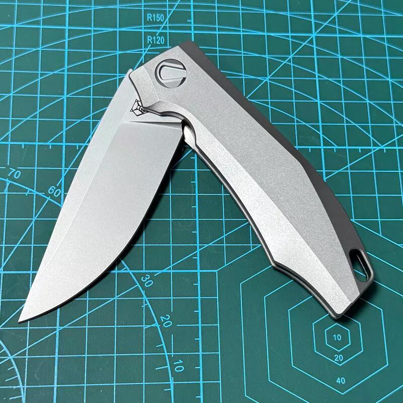 Shirogorov Knife Charles Marlow RKMP 3.54" M390 Point Blade, TC4 Handles