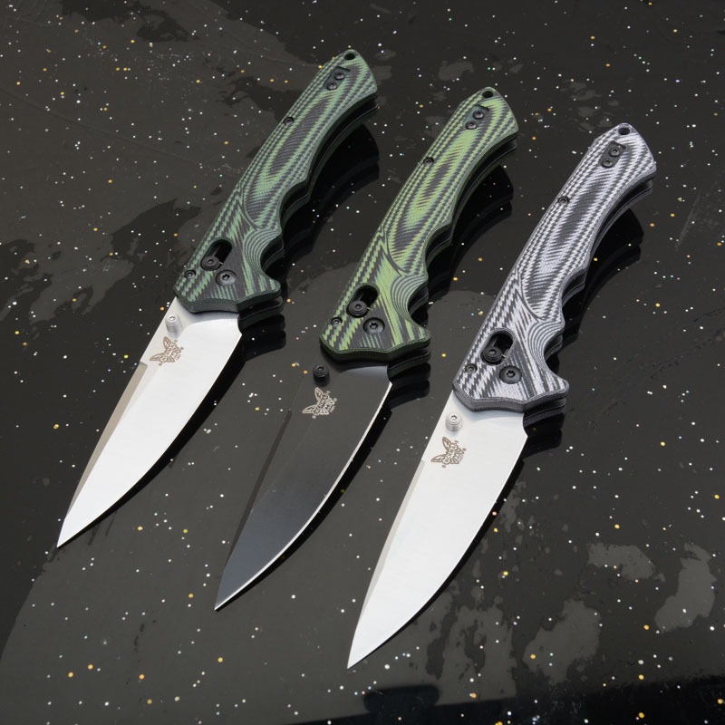 BM 615 RUKUS Folding Blade Knife 3.54" S30V Drop Point, G10 Handles - 1401BK