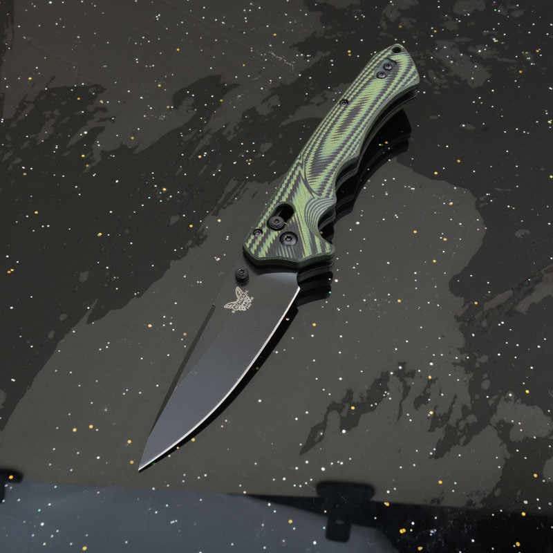 BM 615 RUKUS Folding Blade Knife 3.54" S30V Drop Point, G10 Handles - 1401BK