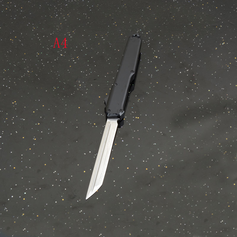 Mini SLM Combat OTF Knife 3.35" CPM-D2 Satin Blade, Aluminum Alloy Handles