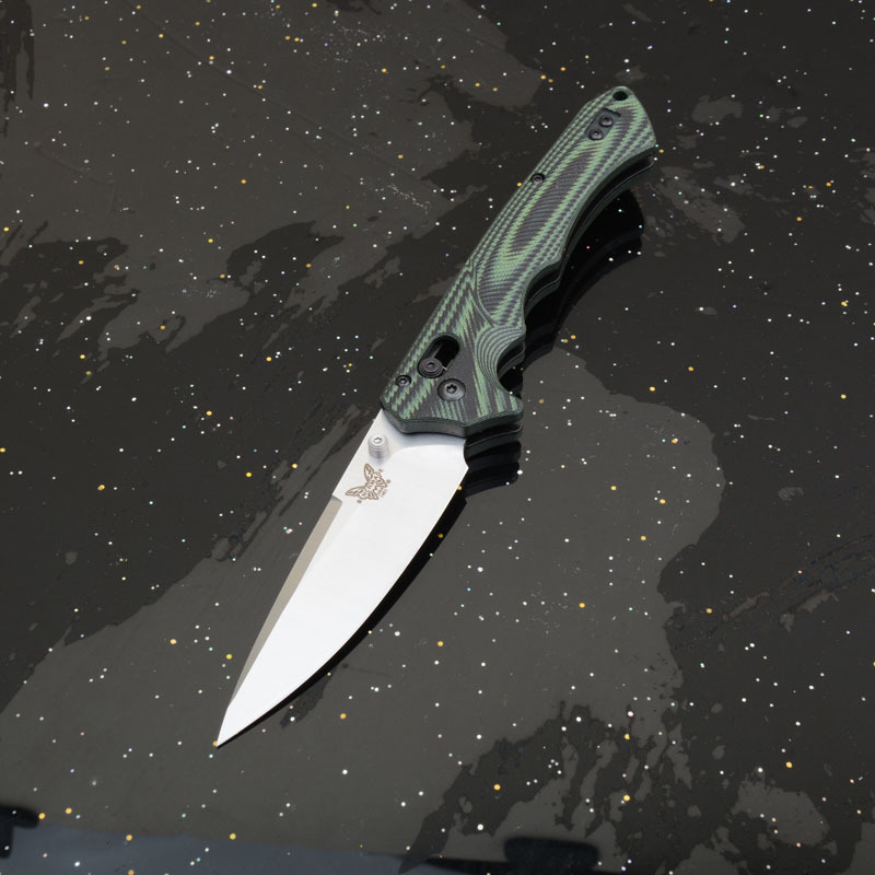 BM 615 RUKUS Folding Blade Knife 3.54" S30V Drop Point, G10 Handles - 1401BK