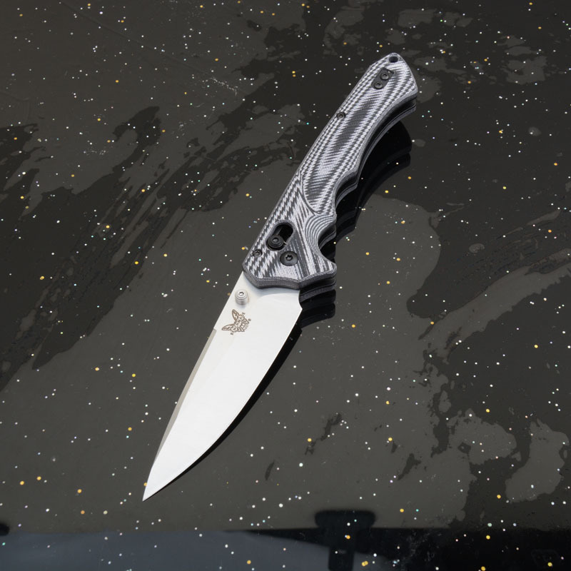 BM 615 RUKUS Folding Blade Knife 3.54" S30V Drop Point, G10 Handles - 1401BK