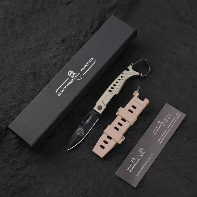 Extrema Ratio MH-STEALTH Fixed Blade Knife 3.35" N690 Blade, Aluminum Alloy Handles