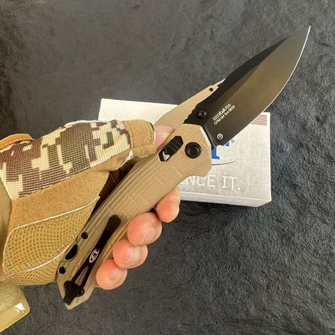 ZT Model 0203 DuraLock Folding Knife 3.86" CPM-M4 Drop Point Blade, OD Green G10 Handles