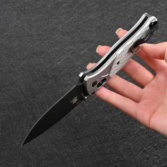 Limited Edition BM 535BK-2501 Bugout AXIS Folding Knife 3.15" D2 Satin Plain Blade, Aluminum Handles