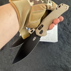 ZT Model 0203 DuraLock Folding Knife 3.86" CPM-M4 Drop Point Blade, OD Green G10 Handles