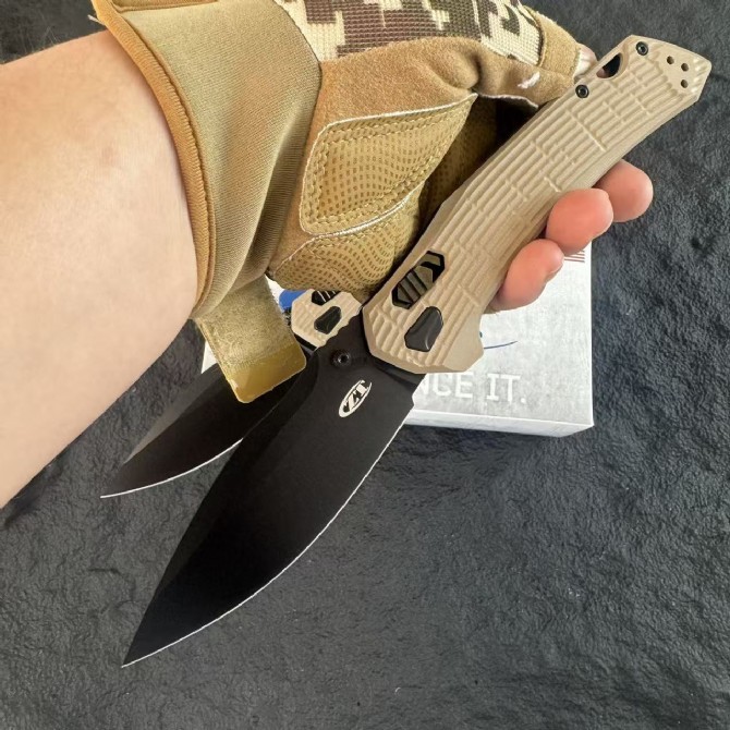 ZT Model 0203 DuraLock Folding Knife 3.86" CPM-M4 Drop Point Blade, OD Green G10 Handles