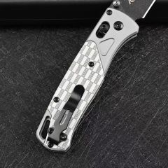 Limited Edition BM 535BK-2501 Bugout AXIS Folding Knife 3.15" D2 Satin Plain Blade, Aluminum Handles