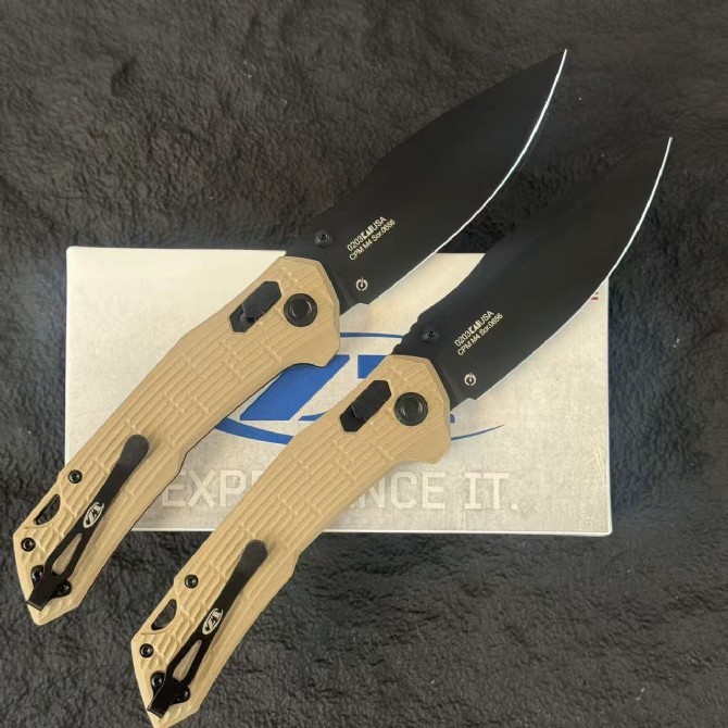 ZT Model 0203 DuraLock Folding Knife 3.86" CPM-M4 Drop Point Blade, OD Green G10 Handles