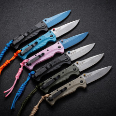 BM Water Adira Folding Knife 3.50" CPM-MagnaCut Stonewashed Drop Point Blade, Grivory Handles - 18060