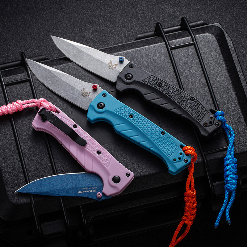 BM Water Adira Folding Knife 3.50" CPM-MagnaCut Stonewashed Drop Point Blade, Grivory Handles - 18060