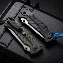 BM Water Adira Folding Knife 3.50" CPM-MagnaCut Stonewashed Drop Point Blade, Grivory Handles - 18060