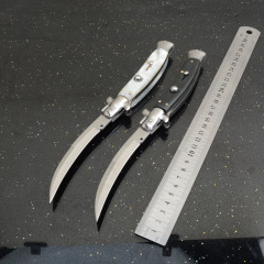 Italy AKC 10'' Godfather Stiletto Mafia OTF AUTO Knife 3.54" 8Cr13 Kriss Blade, Acrylic Handles