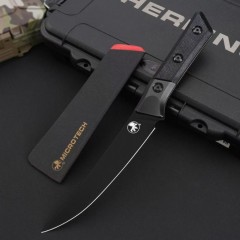 MT Kitchen Fixed Blade Knife 6.30" M390MK Blade, Carbon Fiber + TC4 Handles