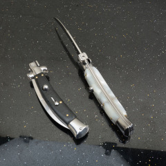 Italy AKC 10'' Godfather Stiletto Mafia OTF AUTO Knife 3.54" 8Cr13 Kriss Blade, Acrylic Handles