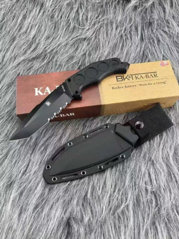 KA-BAR Mark I 5557 Fixed Blade Knife 4.72" 1095 Clip Point Blade, Grivory Handles