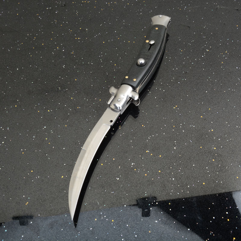 Italy AKC 10'' Godfather Stiletto Mafia OTF AUTO Knife 3.54" 8Cr13 Kriss Blade, Acrylic Handles
