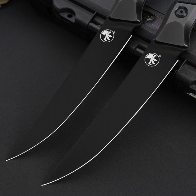 MT Kitchen Fixed Blade Knife 6.30" M390MK Blade, Carbon Fiber + TC4 Handles