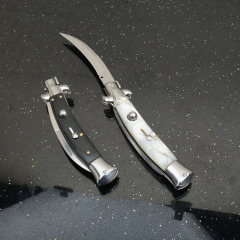 Italy AKC 10'' Godfather Stiletto Mafia OTF AUTO Knife 3.54" 8Cr13 Kriss Blade, Acrylic Handles