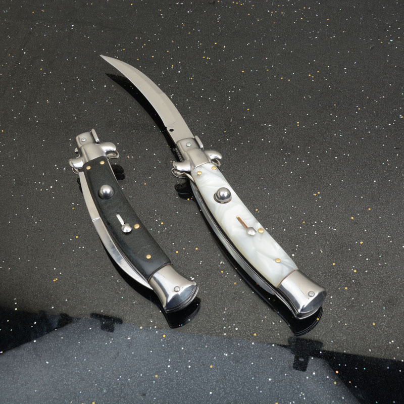 Italy AKC 10'' Godfather Stiletto Mafia OTF AUTO Knife 3.54" 8Cr13 Kriss Blade, Acrylic Handles