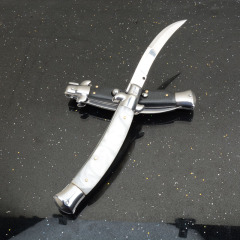 Italy AKC 10'' Godfather Stiletto Mafia OTF AUTO Knife 3.54" 8Cr13 Kriss Blade, Acrylic Handles