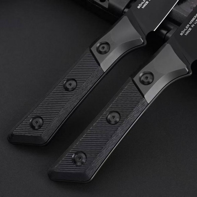 MT Kitchen Fixed Blade Knife 6.30" M390MK Blade, Carbon Fiber + TC4 Handles