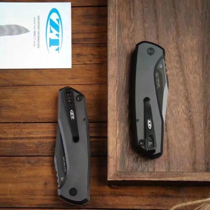 ZT 0512 AUTO Folding Knife 3.54" CPM-D2 Clip Point Blade, Natural Canvas Micarta Handles