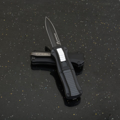 BM Mini-Infidel 3350 Dagger AUTO OTF Knife 3.07" S30V Double Edge Blade, Aluminum Handles - 3350BK