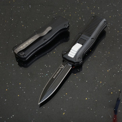 BM Mini-Infidel 3350 Dagger AUTO OTF Knife 3.07" S30V Double Edge Blade, Aluminum Handles - 3350BK