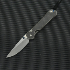 Chris Reeve Small Sebenza Folding Knife 2.6" 8Cr13mov Drop Point, Carbon Fiber Handles-Frame Lock