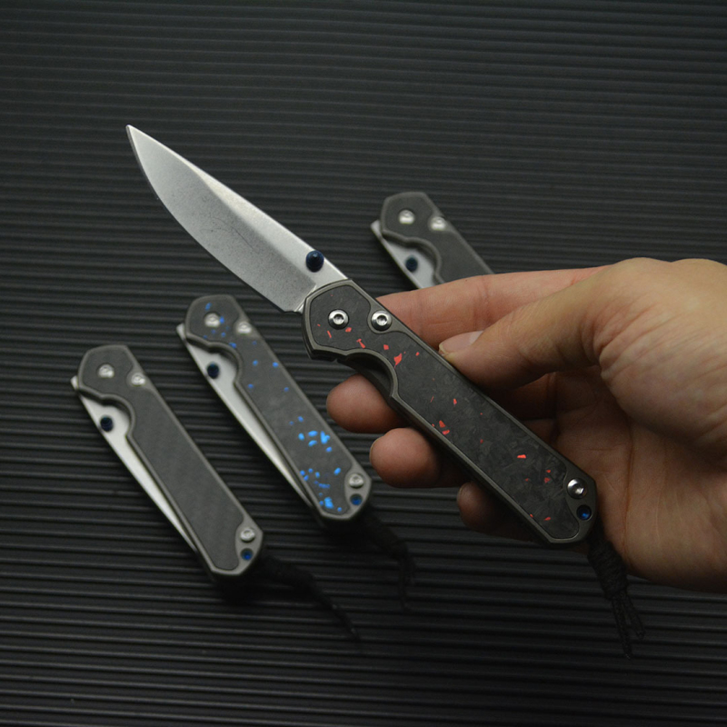 Chris Reeve Small Sebenza Folding Knife 2.6" 8Cr13mov Drop Point, Carbon Fiber Handles-Frame Lock