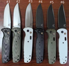 BM 4300BK CLA AUTO Folding Knife 3.18" 154CM Plain Blade, Black G10 Handles