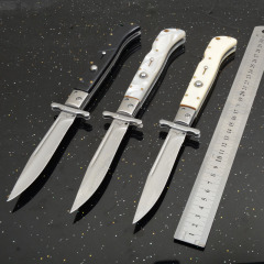 Italy AKC 11'' Godfather Stiletto Mafia OTF AUTO Knife 5.12" 440 Steel Mirror Blade, Acrylic Handles
