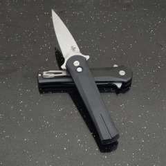 OTF Folding Knife Assisted 3.35" D2 Plain Blade, Aluminum Alloy Handles