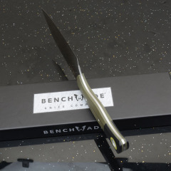 BM Station Knife Fixed Blade 5.82" CPM-154 Black Clip Point Blade, OD G10 Handles with G10 Bolsters, Plastic Sheath - 4010BK-01
