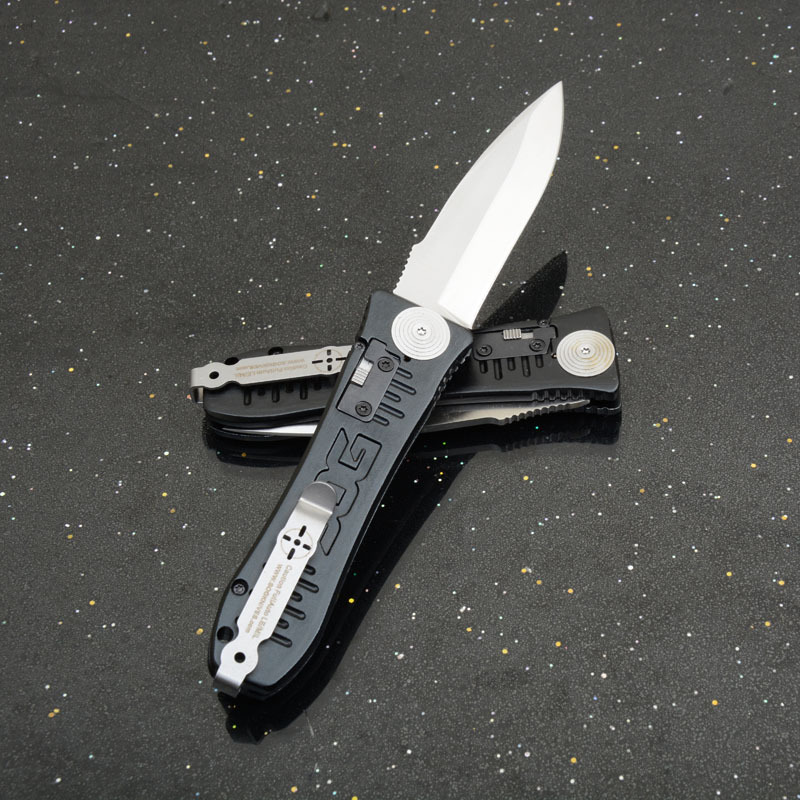 SOG OTF Folding Knife Assisted 3.15" D2 Plain Blade, Aluminum Alloy Handles