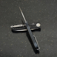 SOG OTF Folding Knife Assisted 3.15" D2 Plain Blade, Aluminum Alloy Handles