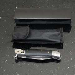 Italy AKC Godfather Stiletto Mafia OTF AUTO Knife 3.62" 440c Steel Blade, Wood Handles