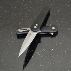 OTF Folding Knife Assisted 3.35" D2 Plain Blade, Aluminum Alloy Handles