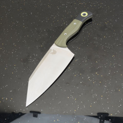 BM Station Knife Fixed Blade 5.82" CPM-154 Black Clip Point Blade, OD G10 Handles with G10 Bolsters, Plastic Sheath - 4010BK-01