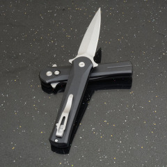 OTF Folding Knife Assisted 3.35" D2 Plain Blade, Aluminum Alloy Handles